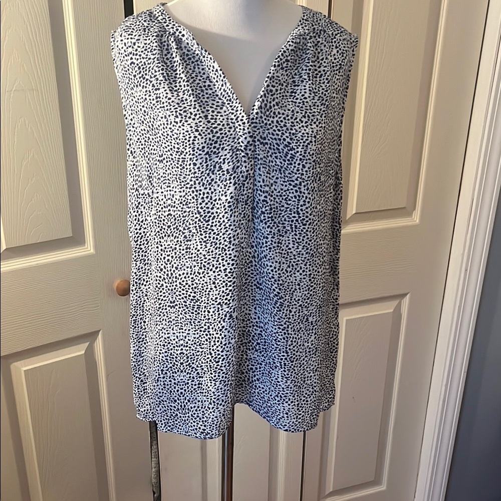 Dalia Blue Sleeveless Relaxed Blouse